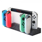 Nintendo Switch -lataustelakka Joy-Coneille ja pelisäilytyksellä, musta