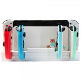 Nintendo Switch Joy-Con-lataustelakka ja pelisäilytys, valkoinen
