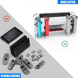 Nintendo Switch Joy-Con-lataustelakka ja pelisäilytys, valkoinen