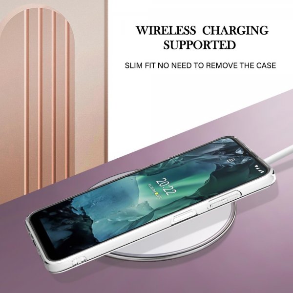 Nokia G11/G21 Suojakuori Marmorikuvioinen Roosa Valkoinen