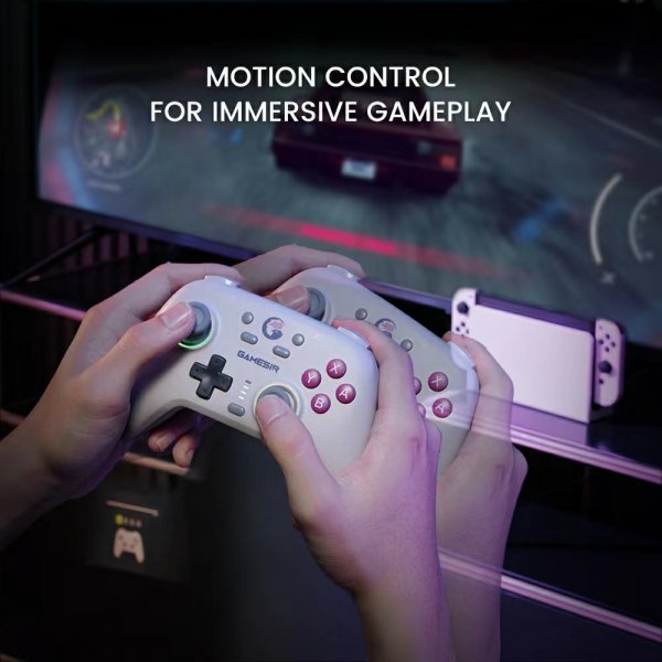GameSir Nova HD Rumble -peliohjain 2.4G Retro White
