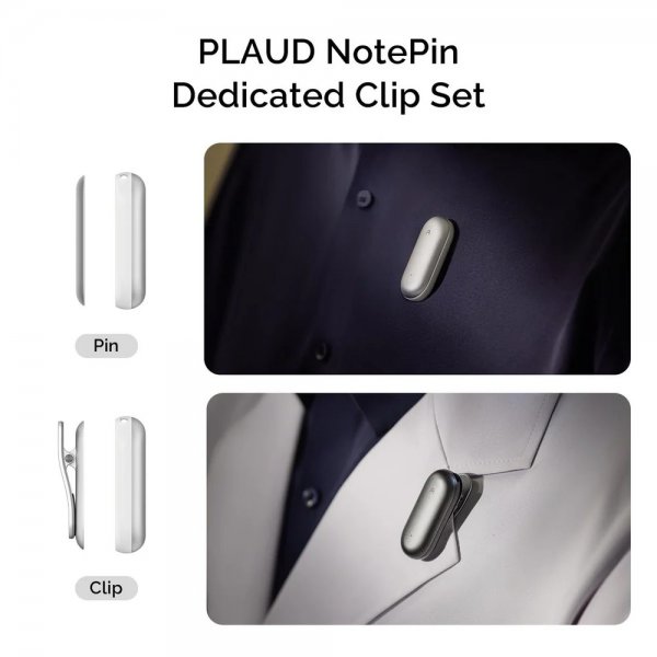 Plaud NotePin puristin ja magneettinen tappi Sunset Purple