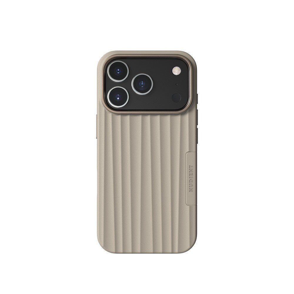Nudient iPhone 17 Pro/iPhone 18 Pro Kuori Bold Case MagSafe Linen Beige