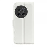 OnePlus 12 Kotelo Litchi Valkoinen