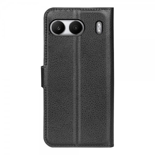 OnePlus Nord 4 -suojakotelo, litsi-nahkakuvio, musta