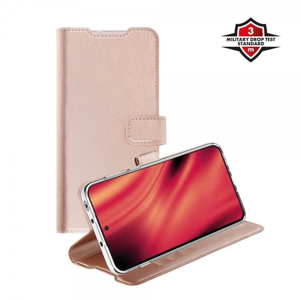 X2O OnePlus Nord 5 Classic Wallet -suojakotelo, ruusukulta