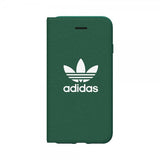 Adidas iPhone 6/6S/7/8/SE-suojakotelo TAI kirjatyyppinen suojakotelo ADICOLOR SS18 Vihreä
