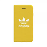 Adidas iPhone 6/6S/7/8/SE suojakuori TAI lompakkokotelo ADICOLOR SS18 keltainen
