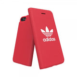 Adidas iPhone 6/6S/7/8/SE suojakuori TAI Booklet Case ADICOLOR SS18 Punainen