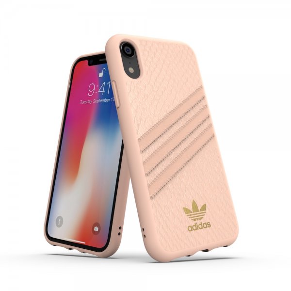 Adidas iPhone Xr Kuori OR 3-Stripes Snap Case Käärme Vaaleanpunainen