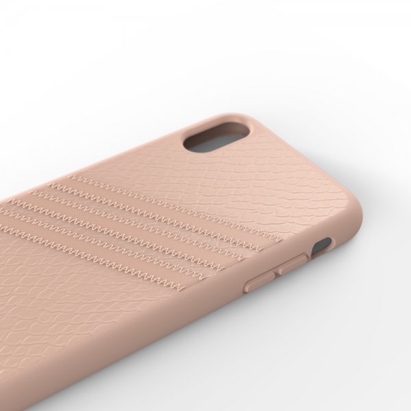 Adidas iPhone Xr Kuori OR 3-Stripes Snap Case Käärme Vaaleanpunainen