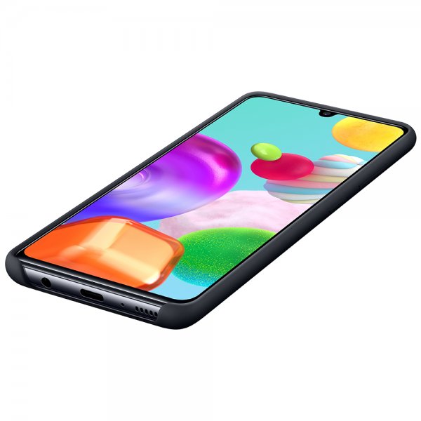 Samsung Original Galaxy A41 -silikonisuojakuori, musta