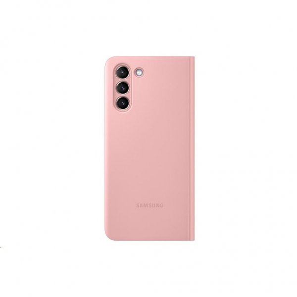 Samsung Original Galaxy S21 -kotelo Smart Clear View Cover vaaleanpunainen