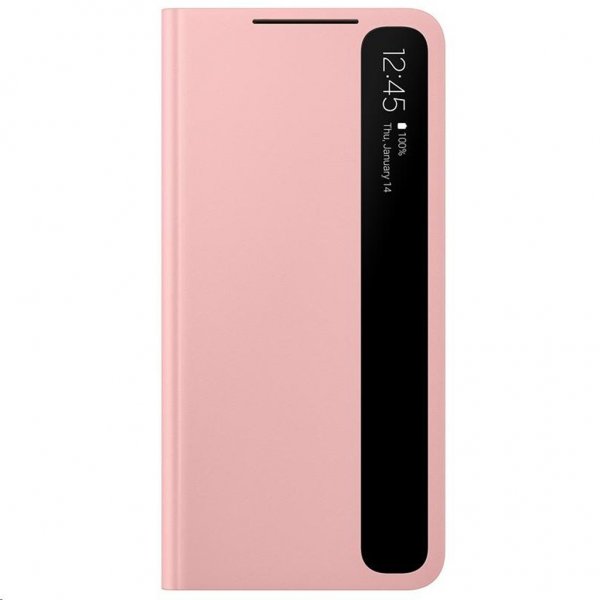 Samsung alkuperäinen Galaxy S21 Plus -kotelo Smart Clear View Cover, vaaleanpunainen