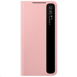 Samsung alkuperäinen Galaxy S21 Plus -kotelo Smart Clear View Cover, vaaleanpunainen