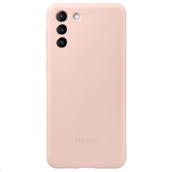Samsung alkuperäinen Galaxy S21 Plus -kuori silikonikuori, vaaleanpunainen