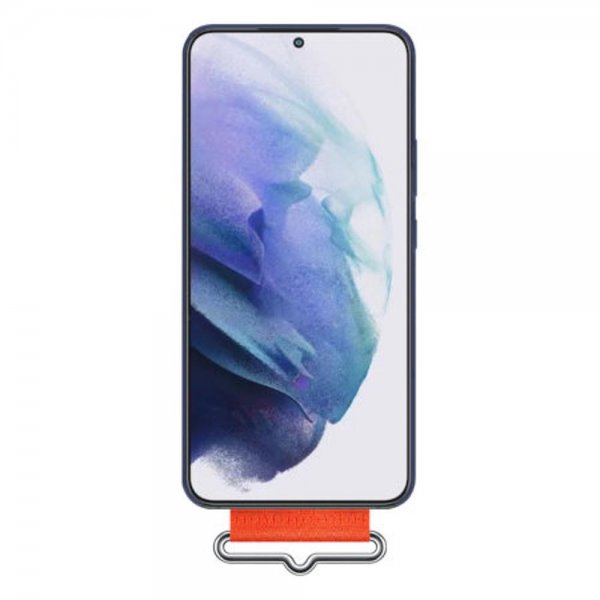 Samsung Original Galaxy S22 Plus -silikonikuori hihnalla, tummansininen