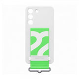 Samsung Original Galaxy S22 -silikonisuojakuori hihnalla, valkoinen