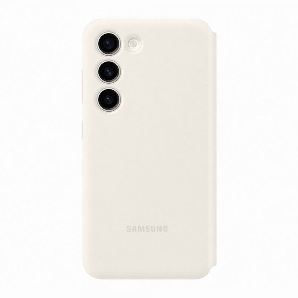 Samsung alkuperäinen Galaxy S23 Plus kotelo Smart View Wallet Case, Cream