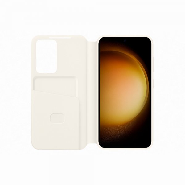 Samsung alkuperäinen Galaxy S23 Smart View Wallet Cover, Cream