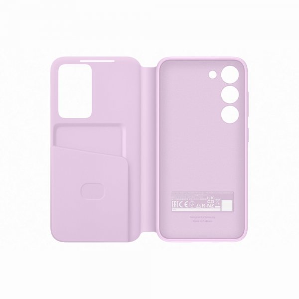 Samsung alkuperäinen Galaxy S23 -suojakuori, Smart View Wallet Case, laventeli