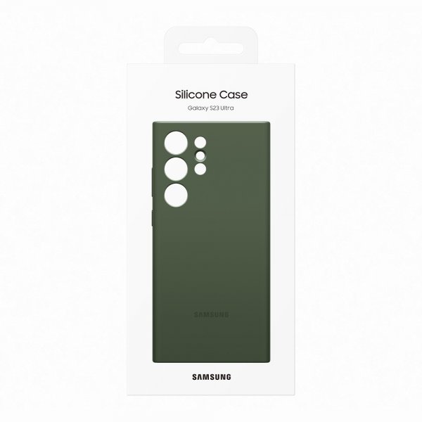 Samsung Alkuperäinen Galaxy S23 Ultra -silikonisuojakuori, khaki