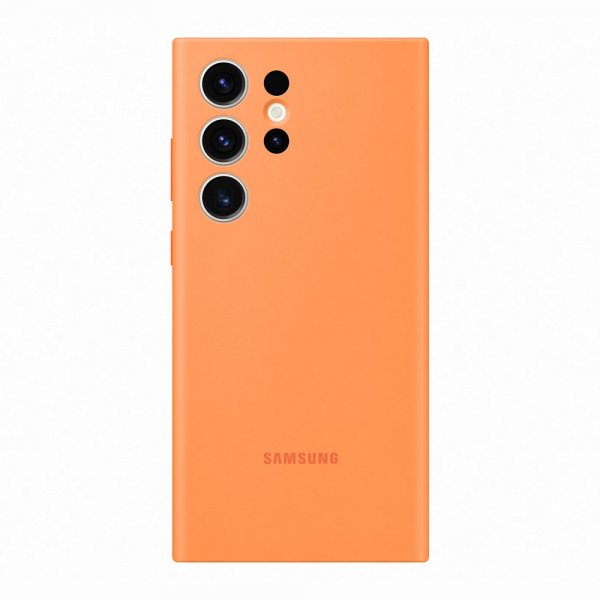 Samsung alkuperäinen Galaxy S23 Ultra -silikonisuojakuori, oranssi