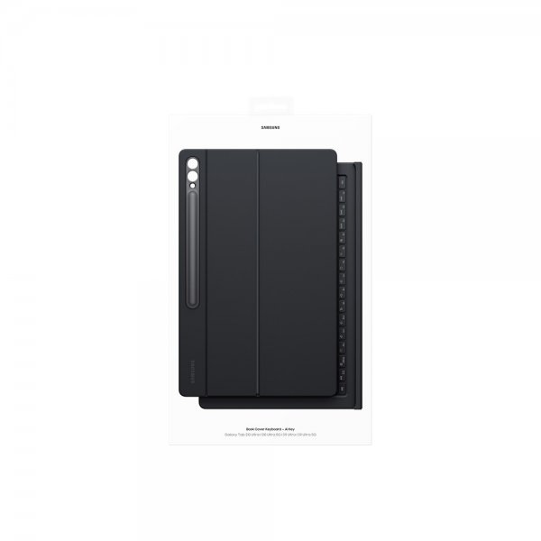 Samsung alkuperäinen Galaxy Tab S9 Ultra/S10 Ultra -kotelo Book Cover Keyboard, musta
