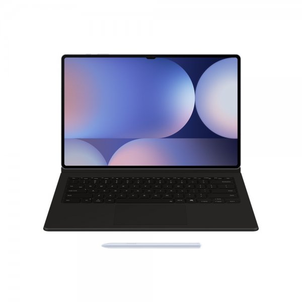 Samsung alkuperäinen Galaxy Tab S9 Ultra/S10 Ultra -kotelo Book Cover Keyboard, musta