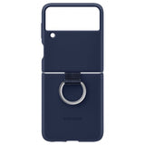 Samsung Original Galaxy Z Flip 3 -silikonisuojakuori renkaalla, tummansininen