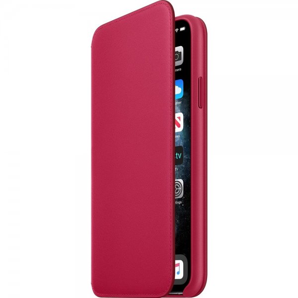 Apple Alkuperäinen iPhone 11 Pro Max Kotelo Leather Folio Raspberry