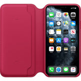 Apple Alkuperäinen iPhone 11 Pro Max Kotelo Leather Folio Raspberry