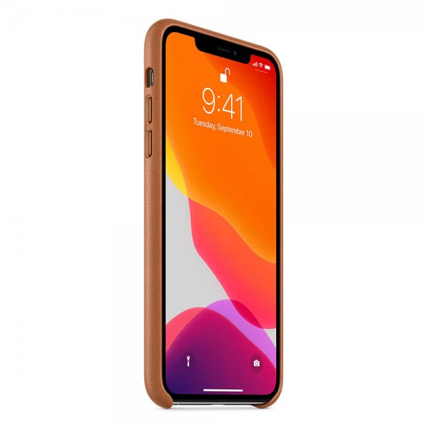 Apple Alkuperäinen iPhone 11 Pro Max Kuori Leather Case Ruskea
