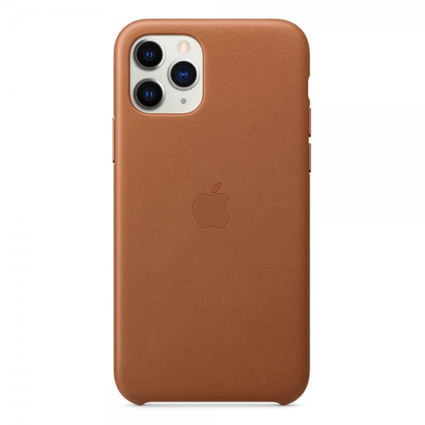 Apple Alkuperäinen iPhone 11 Pro Kuori Leather Case Saddle Brown