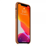 Apple Alkuperäinen iPhone 11 Pro Kuori Leather Case Saddle Brown