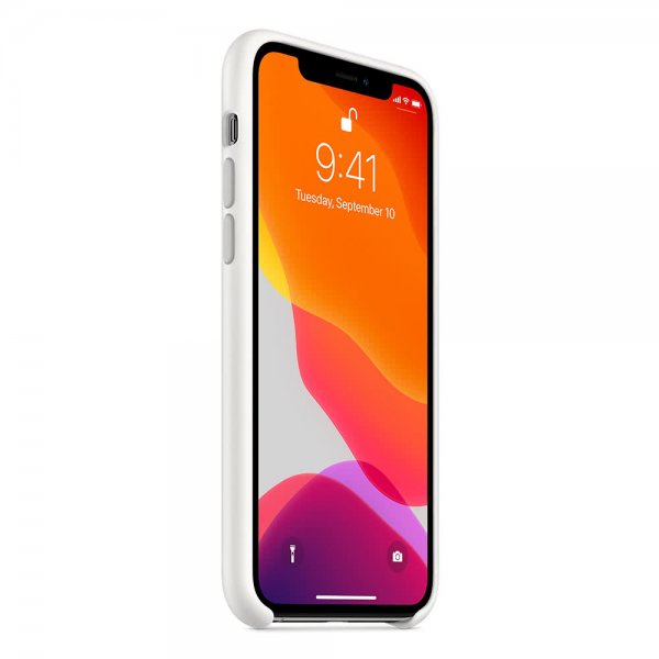Apple Alkuperäinen iPhone 11 Pro -silikonisuojakuori Valkoinen