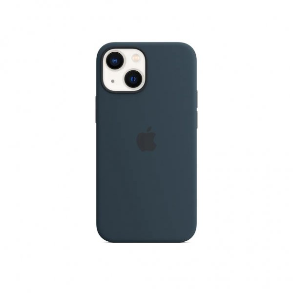 Apple Original iPhone 13 Kuori Silikonikuori MagSafe Mustesininen