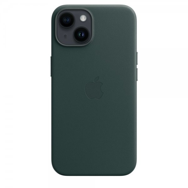 Apple Alkuperäinen iPhone 14 Plus Leather Case MagSafe Metsänvihreä