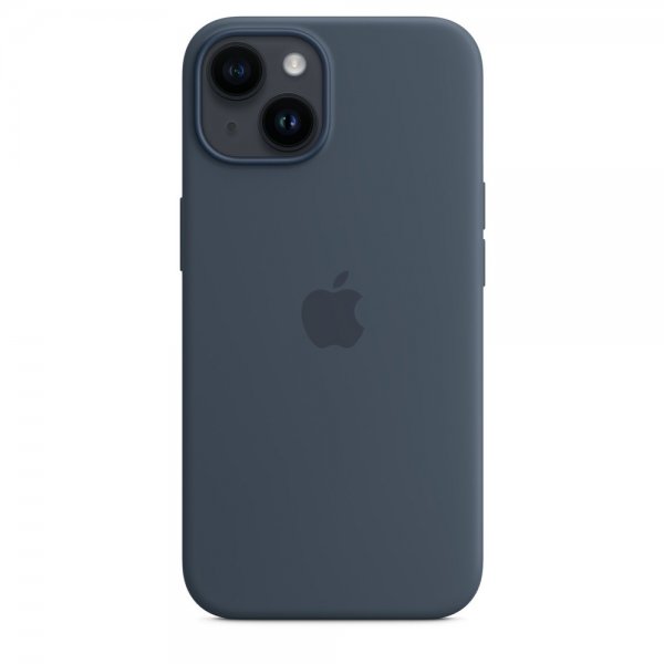 Apple Alkuperäinen iPhone 14 Plus Silicone Case MagSafe Myrskynsininen