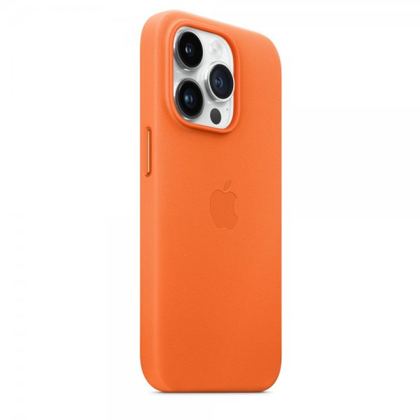Apple Alkuperäinen iPhone 14 Pro Max Nahkakuori MagSafella Oranssi