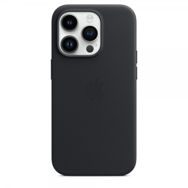 Apple Original iPhone 14 Pro Kuori Nahkakuori MagSafe Midnatt