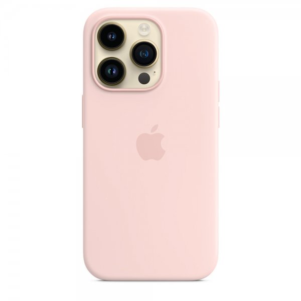 Apple alkuperäinen iPhone 14 Pro -silikonikuori MagSafella, liituvaaleanpunainen