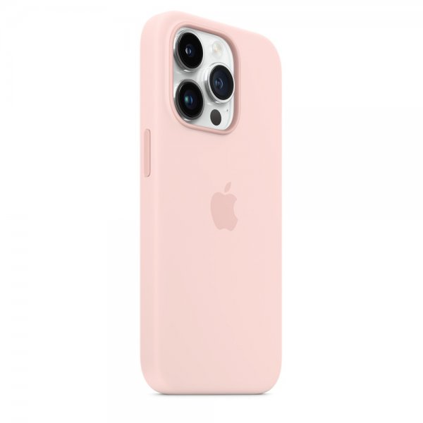 Apple alkuperäinen iPhone 14 Pro -silikonikuori MagSafella, liituvaaleanpunainen