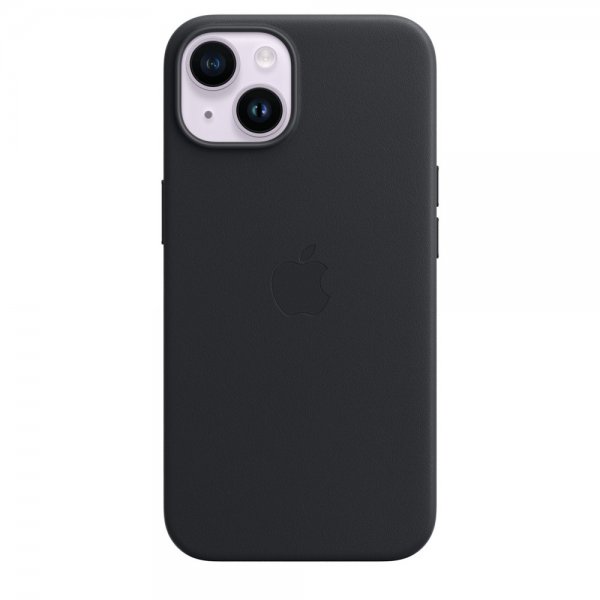 Apple Original iPhone 14 Kuori Nahkakuori MagSafe Midnatt