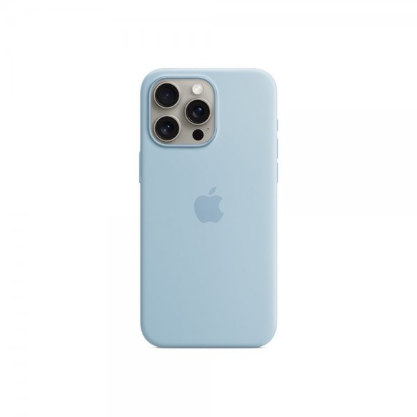 Apple Original iPhone 15 Pro Max Kuori Silikoni MagSafe Vaaleansininen