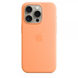 Alkuperäinen Apple iPhone 15 Pro Max -silikonikuori MagSafella, appelsiinisorbet