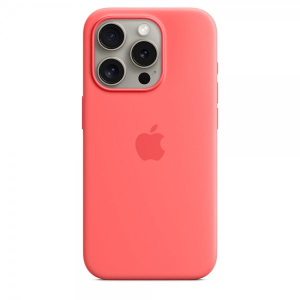 Apple Alkuperäinen iPhone 15 Pro Max Silikonikuori MagSafe Guava