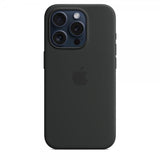 Apple Original iPhone 15 Pro Max Kuori Silikoni MagSafe Musta
