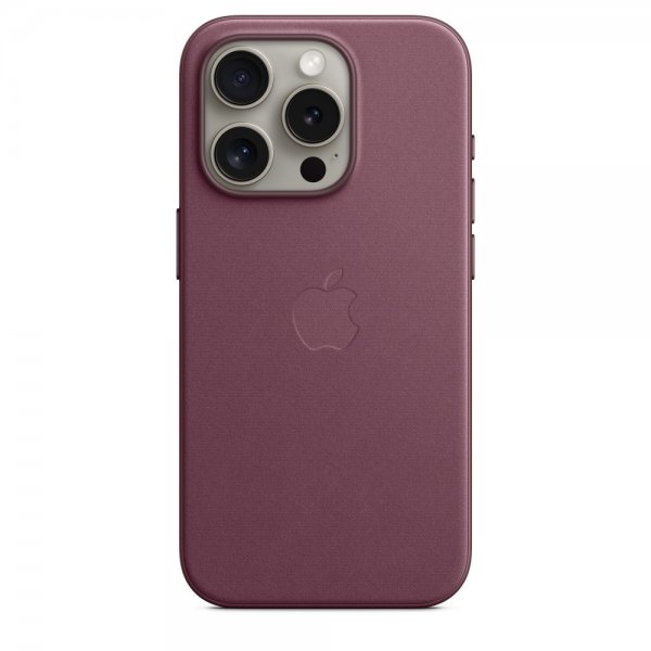 Apple alkuperäinen iPhone 15 Pro FineWoven MagSafe -kuori, Mulberry
