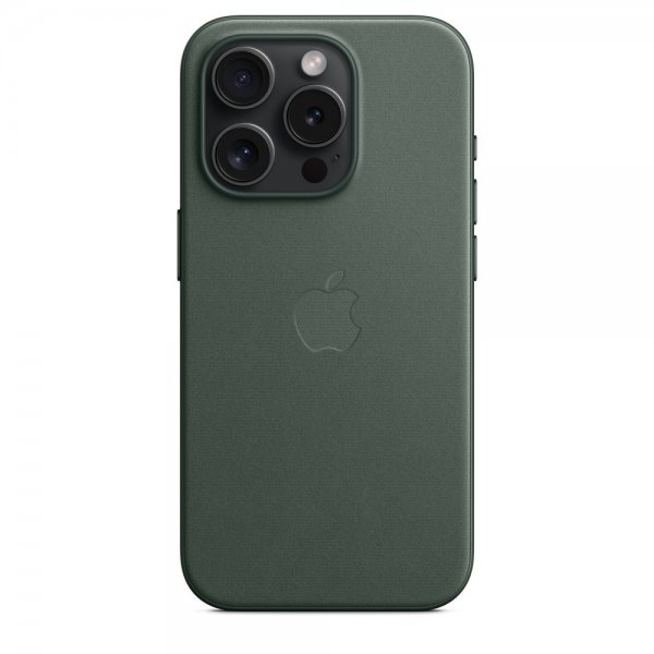 Apple Alkuperäinen iPhone 15 Pro Kuori FineWoven MagSafe Talvivihreä